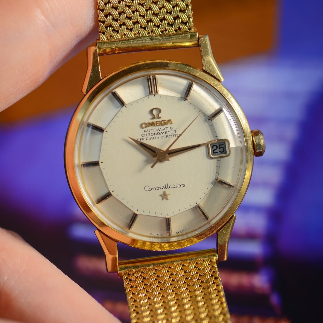 Omega Constellation Pie-Pan em ouro 18K