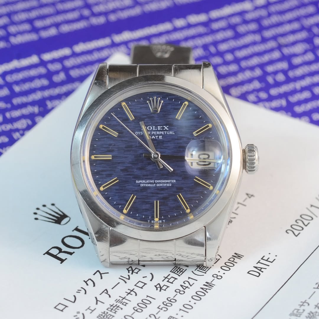 Rolex Date Ref. 1500 Blue Linen: o raro mostrador texturizado que transforma um clássico da Rolex